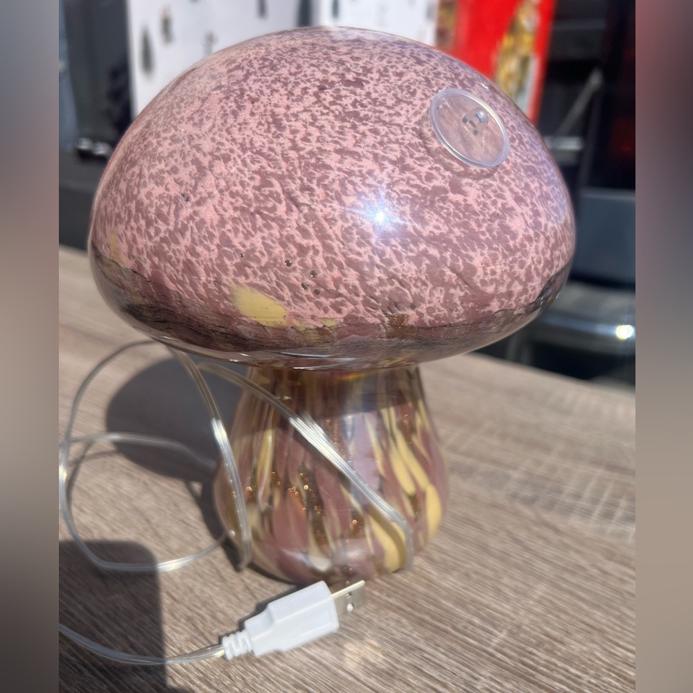 Gorgeous pink mushroom with USB plug